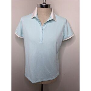 Lady Hagen Women's XL Golf Polo Shirt Aqua Blue Green Short Sleeve Top Tennis